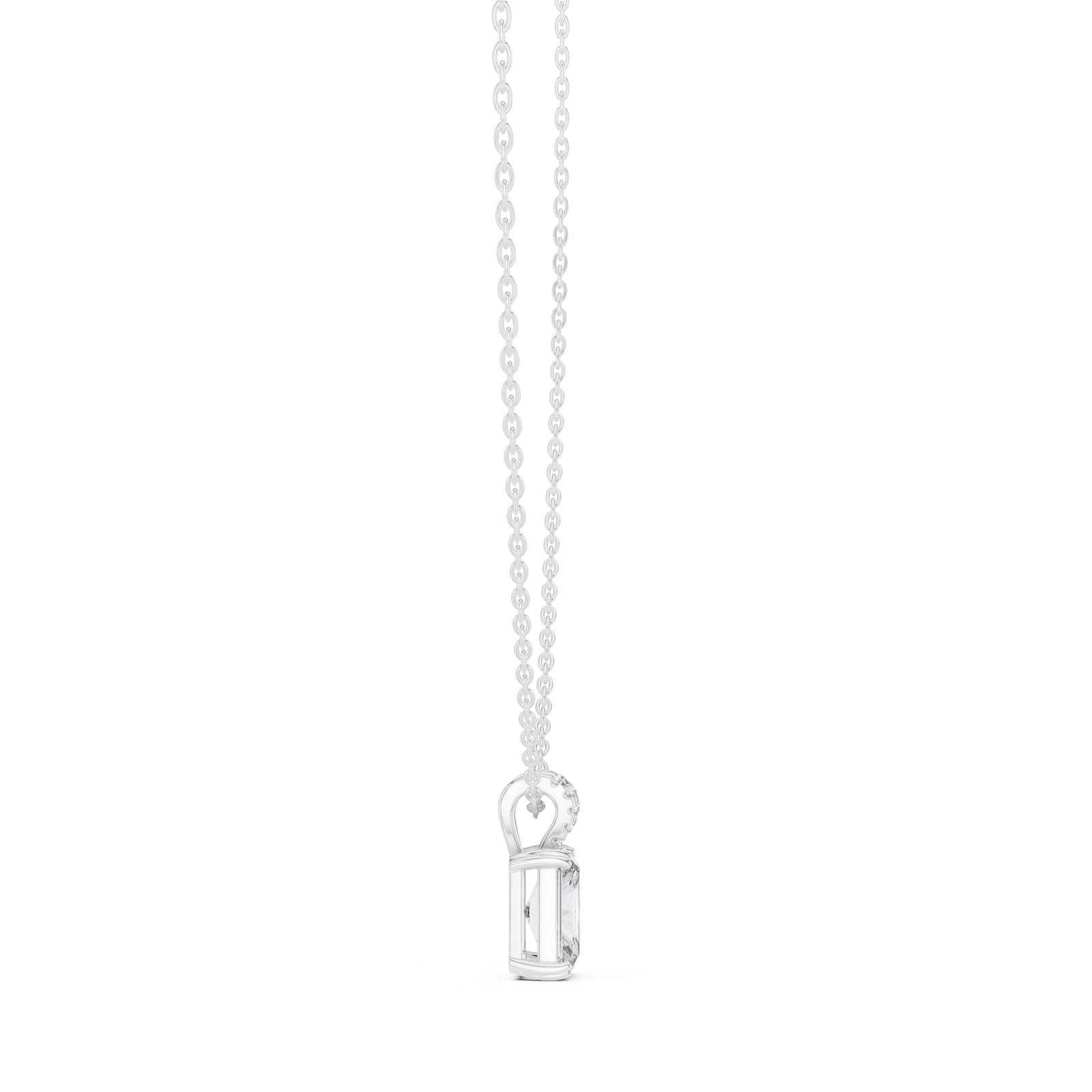 2.15 Ct. Radiant Cut Diamond Pendant with Pavé Double Bail (GPD-0026) 6