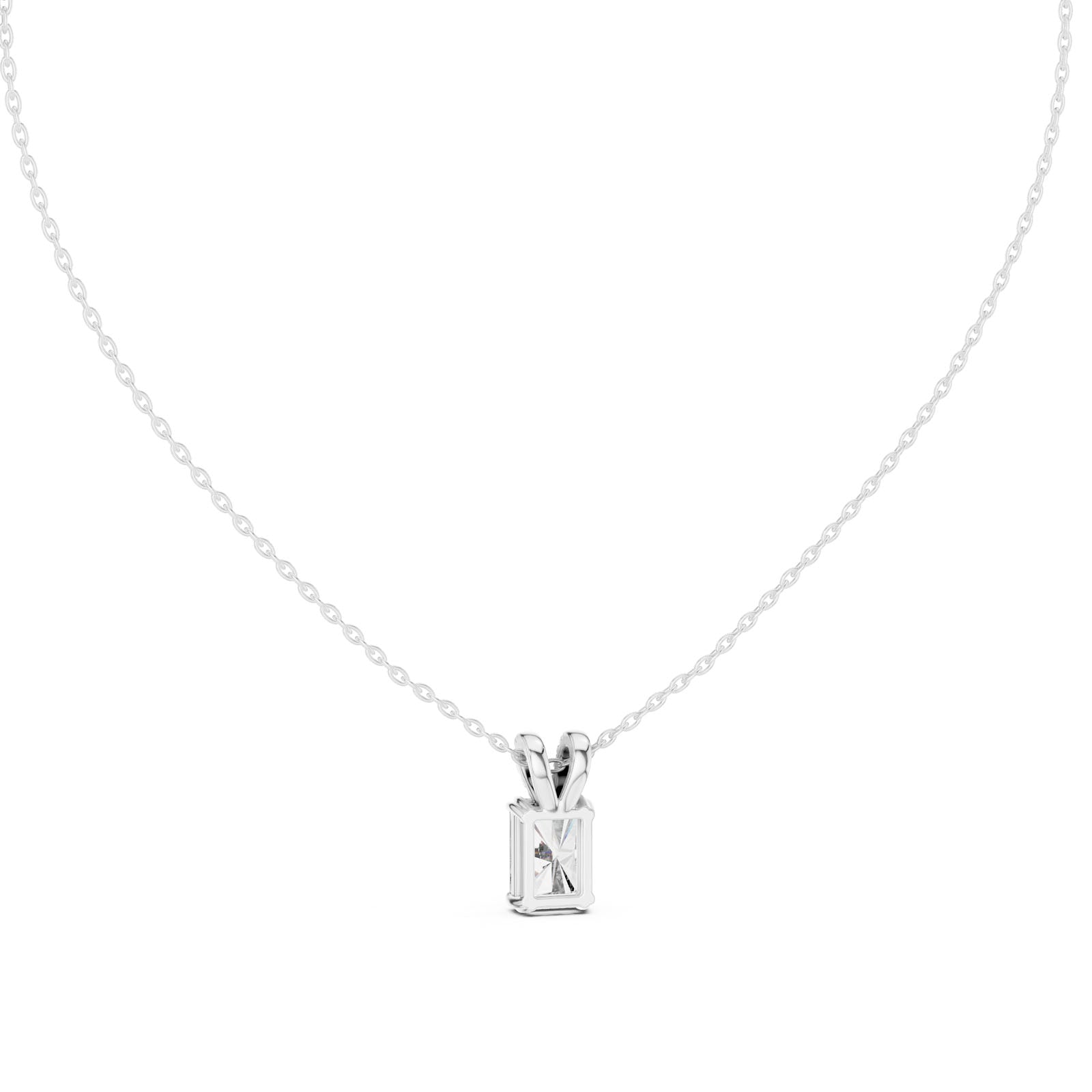 2.15 Ct. Radiant Cut Diamond Pendant with Pavé Double Bail (GPD-0026) 7