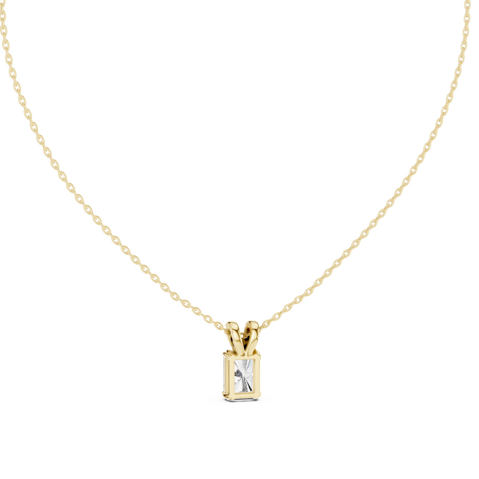 2.15 Ct. Radiant Cut Diamond Pendant with Pavé Double Bail (GPD-0026) 11