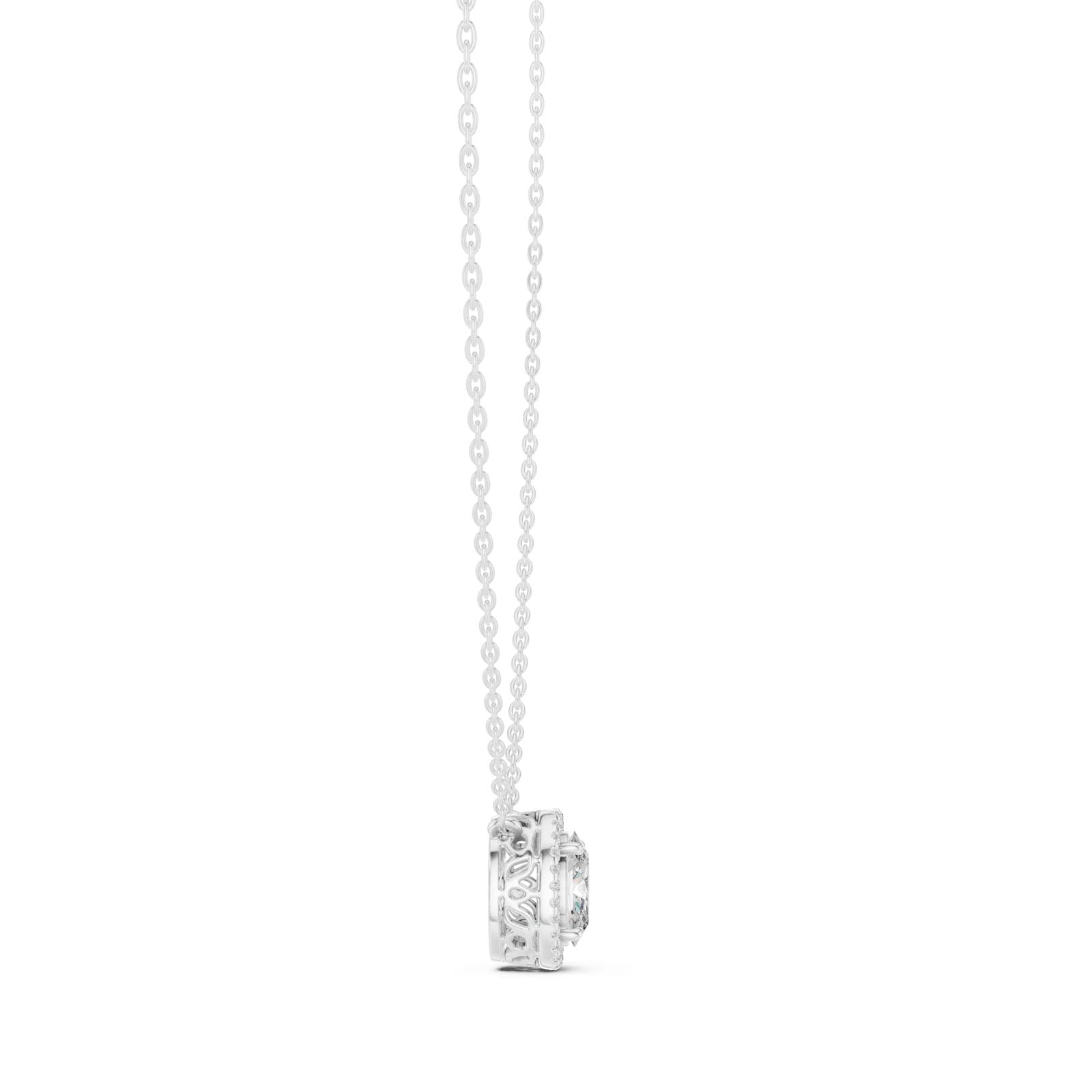 1.35 Ct. Oval Diamond Halo Pendant Necklace (GPD-0027) 7