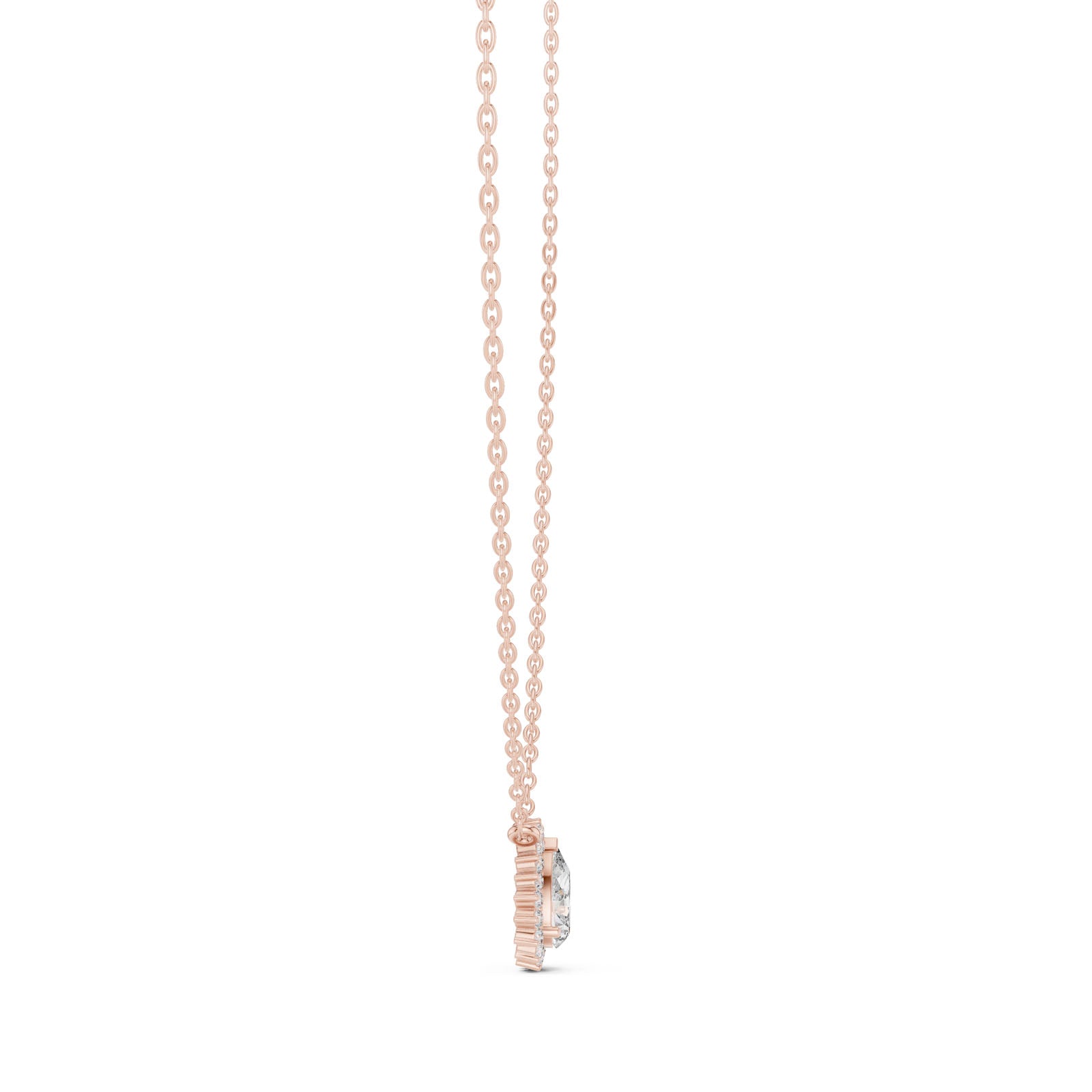 .85 Ct. Pear Diamond Halo Pendant Necklace (GPD-0028) 3