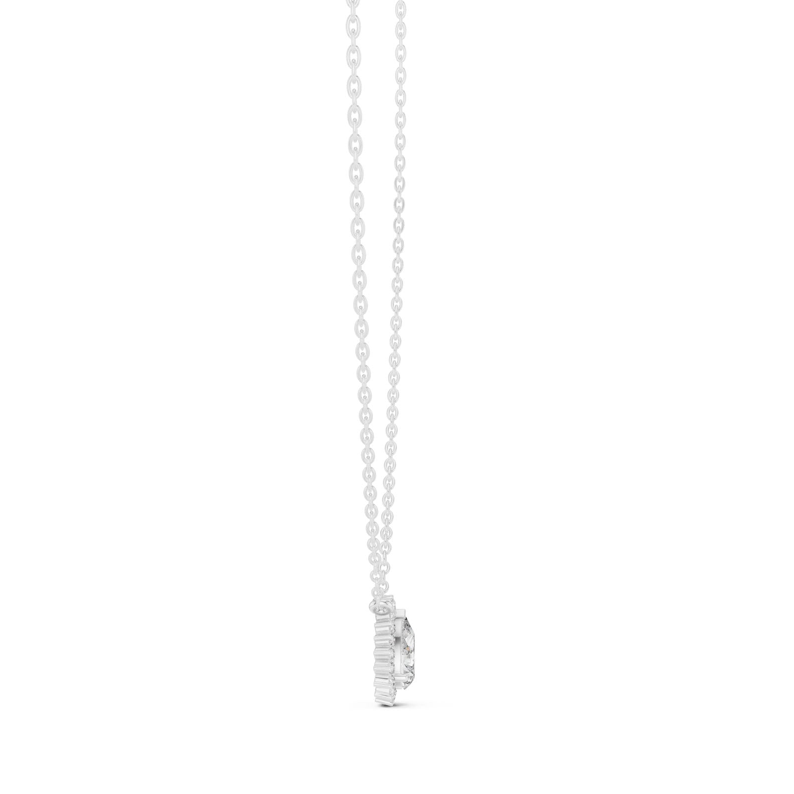 .85 Ct. Pear Diamond Halo Pendant Necklace (GPD-0028) 7