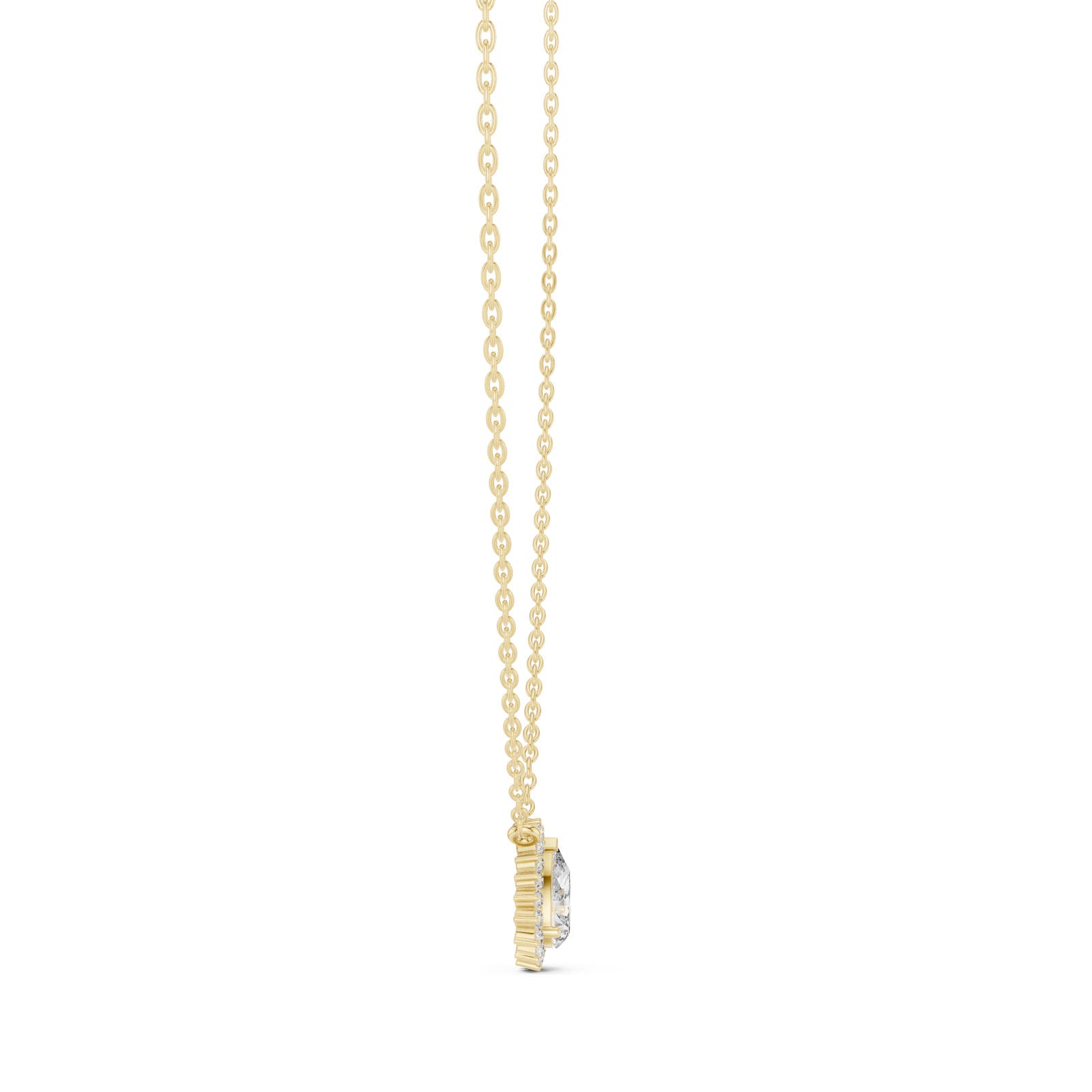 .85 Ct. Pear Diamond Halo Pendant Necklace (GPD-0028) 11