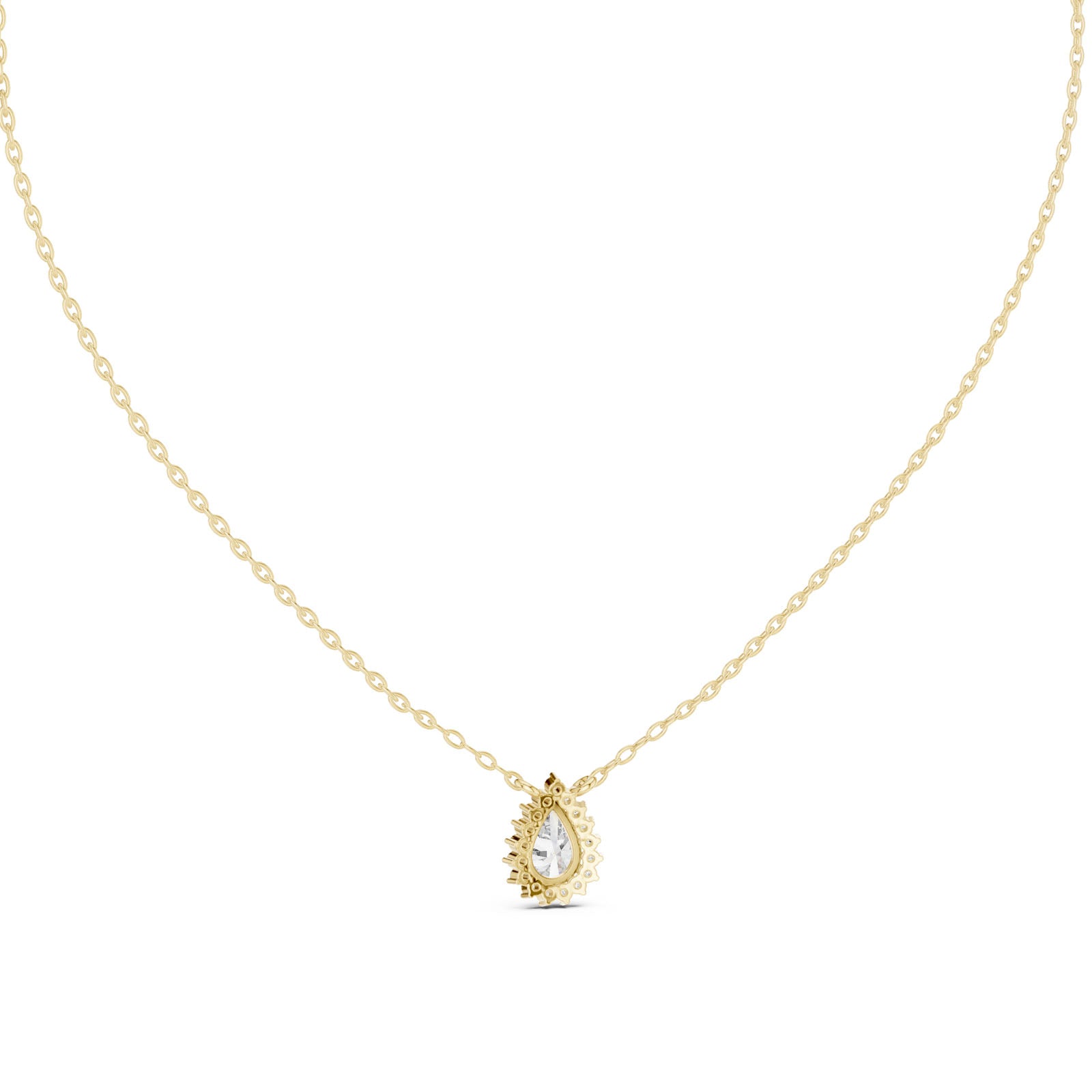 .85 Ct. Pear Diamond Halo Pendant Necklace (GPD-0028) 12