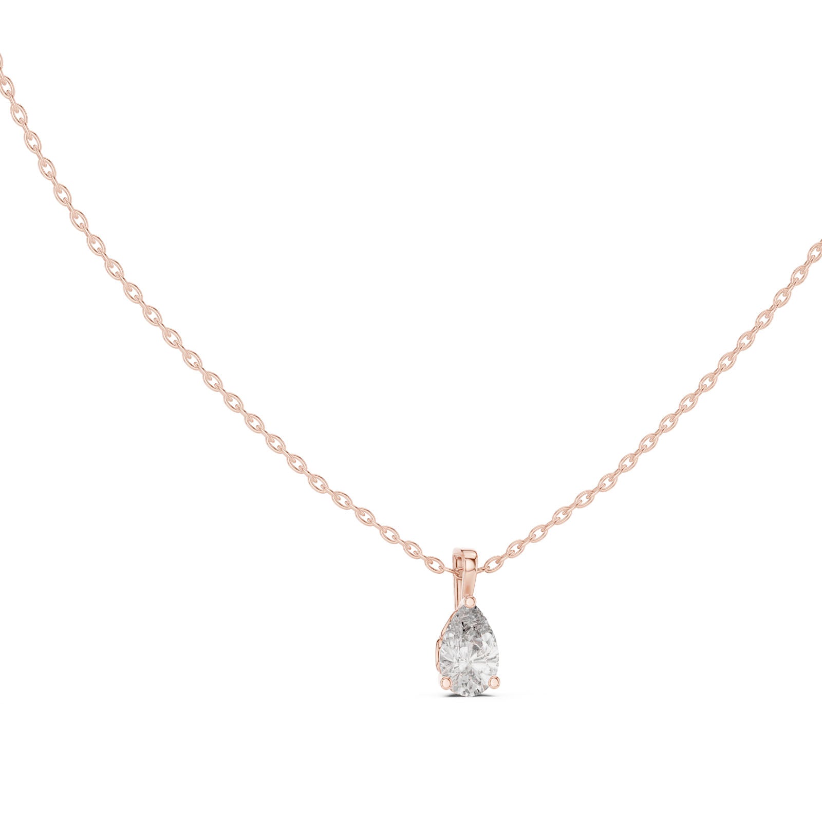 1.00 Ct. Pear Shape Diamond Solitaire Pendant Necklace (GPD-0034) 11