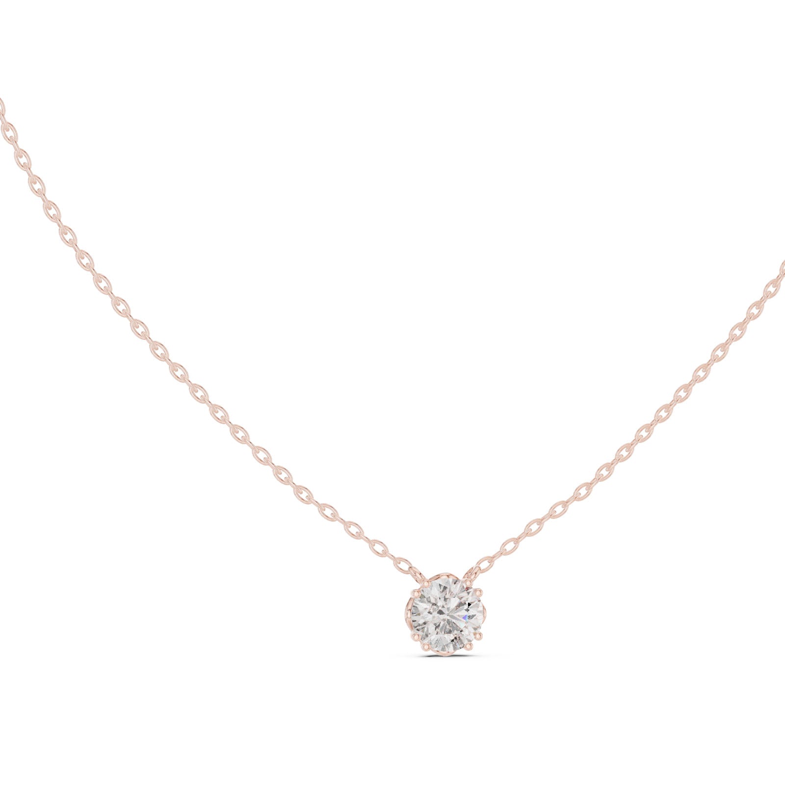 1.00 Ct. Round Diamond Solitaire Pendant Necklace (GPD-0035) 5