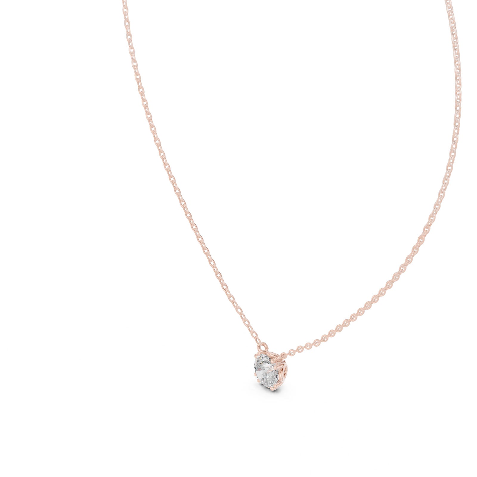1.00 Ct. Round Diamond Solitaire Pendant Necklace (GPD-0035) 3
