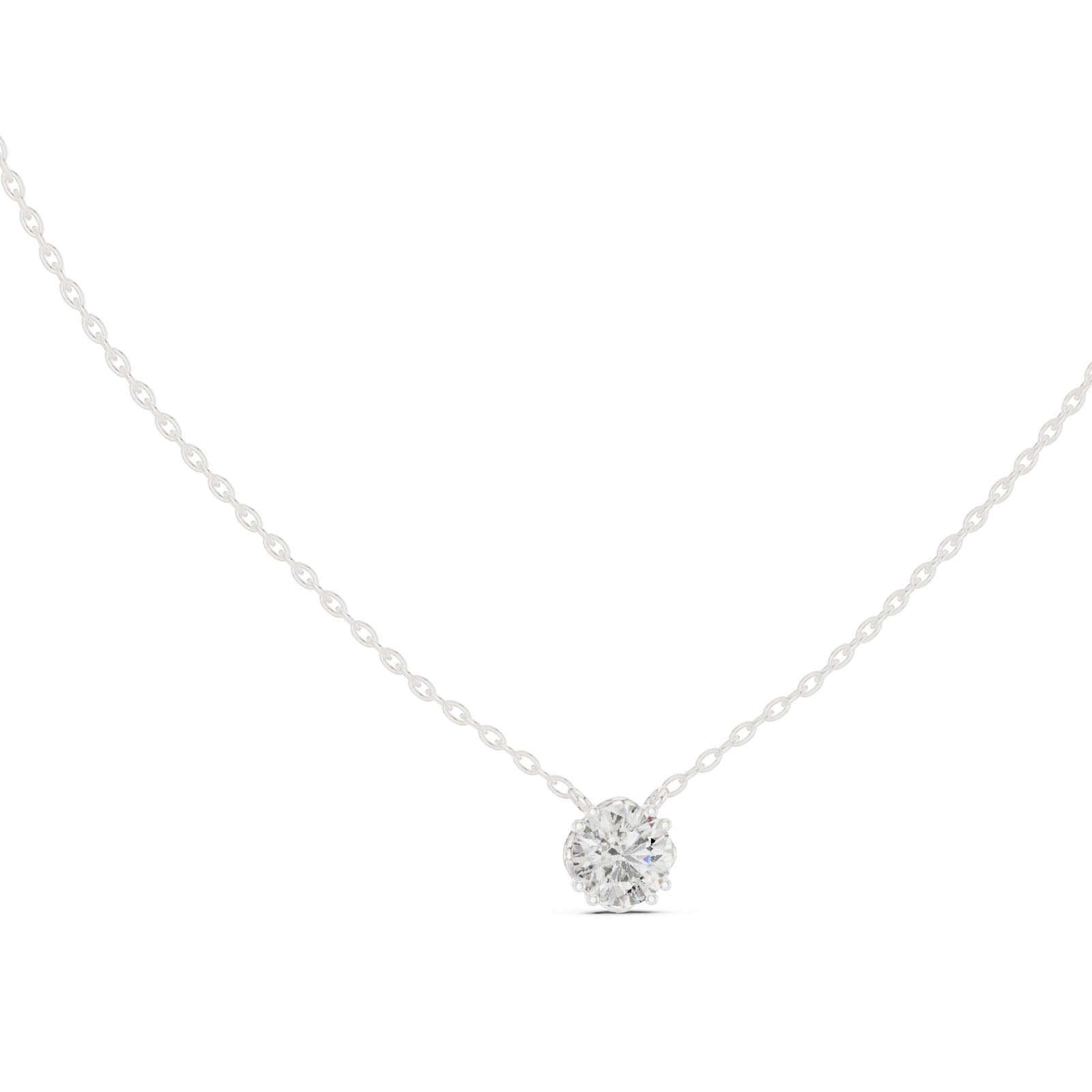 1.00 Ct. Round Diamond Solitaire Pendant Necklace (GPD-0035)