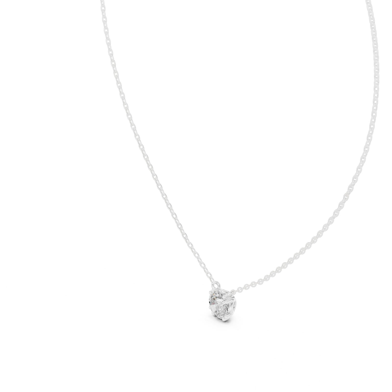 1.00 Ct. Round Diamond Solitaire Pendant Necklace (GPD-0035)