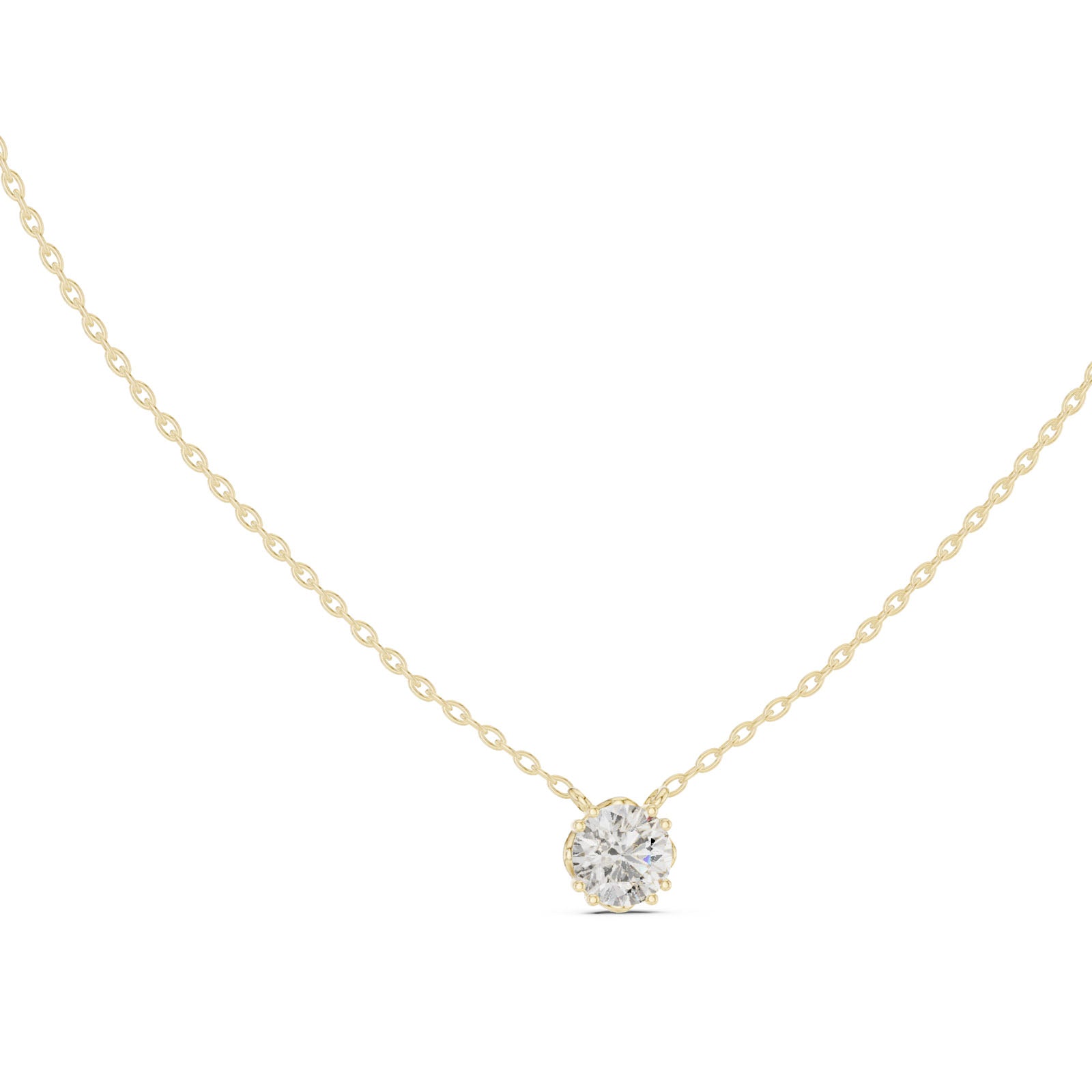 1.00 Ct. Round Diamond Solitaire Pendant Necklace (GPD-0035) 9