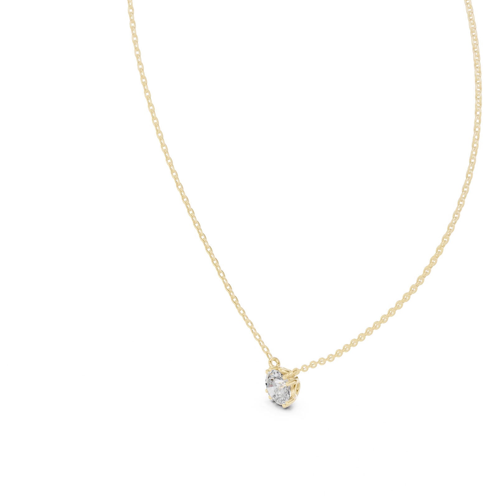 1.00 Ct. Round Diamond Solitaire Pendant Necklace (GPD-0035) 10