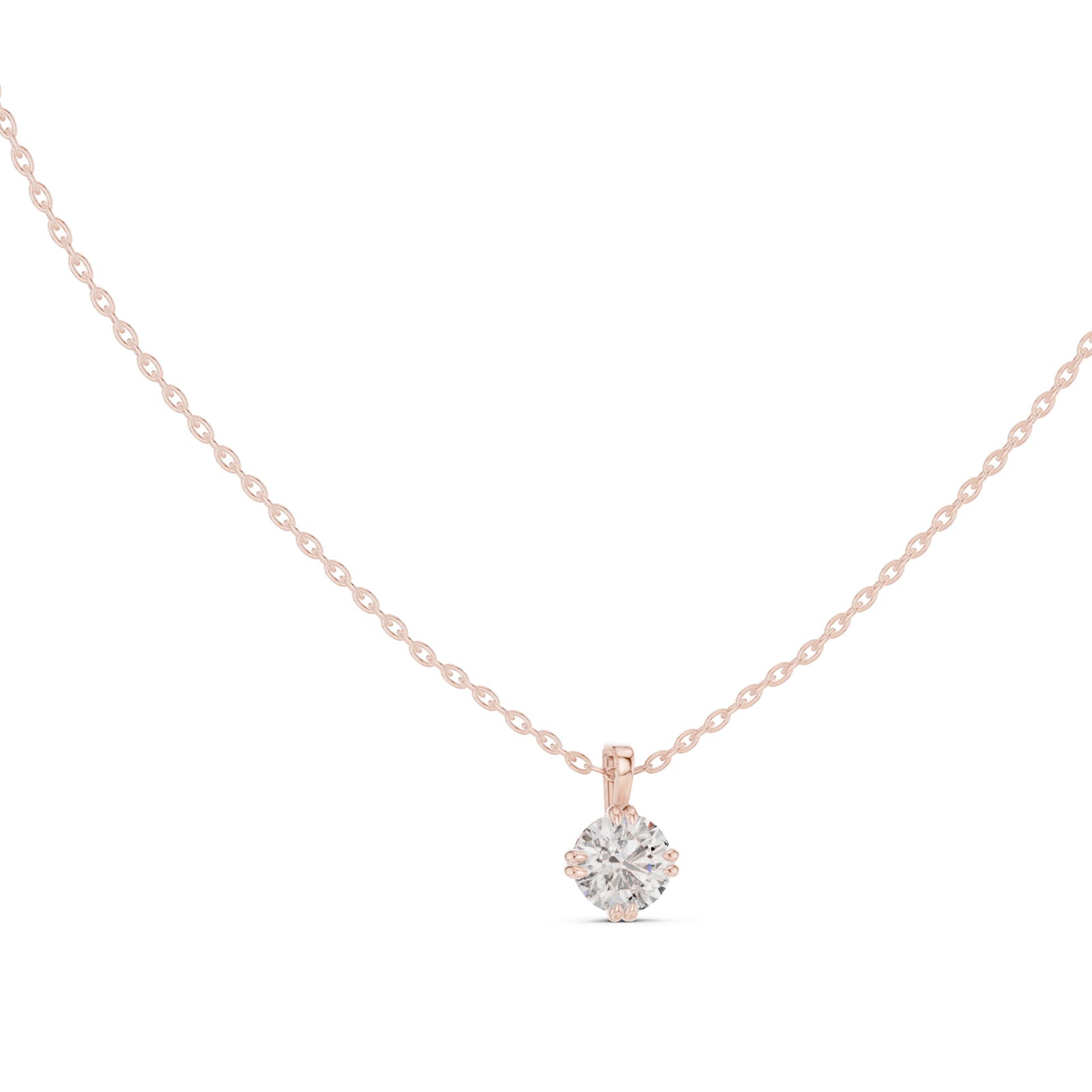 1.00 Ct. Classic Round Diamond Solitaire Pendant Necklace (GPD-0036) 5