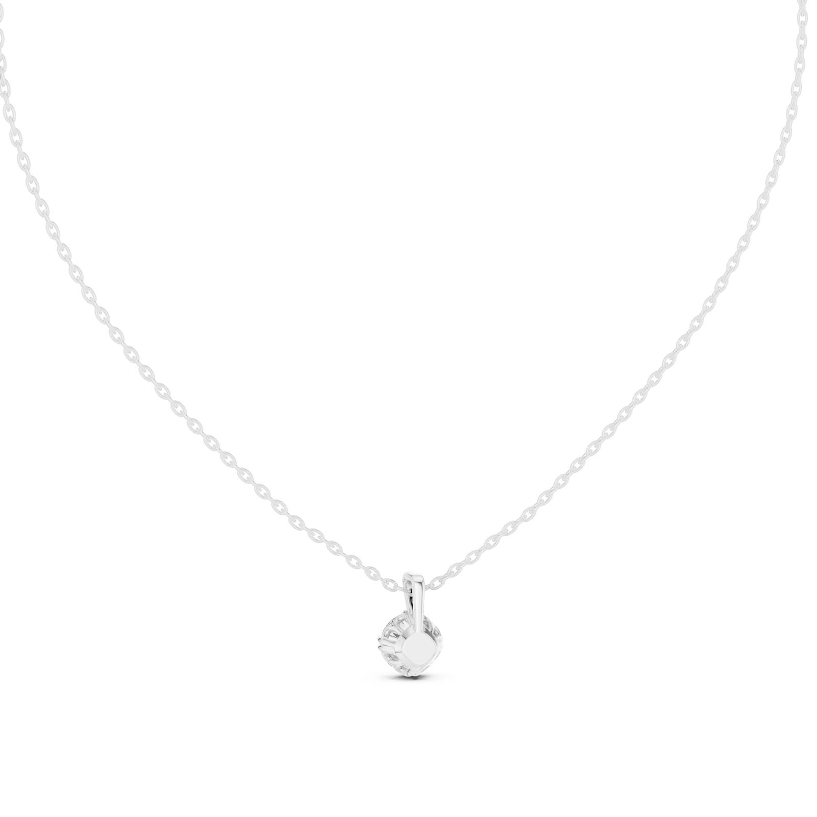 1.00 Ct. Round Diamond Solitaire Pendant Necklace with Tapered Bail (GPD-0037) 8