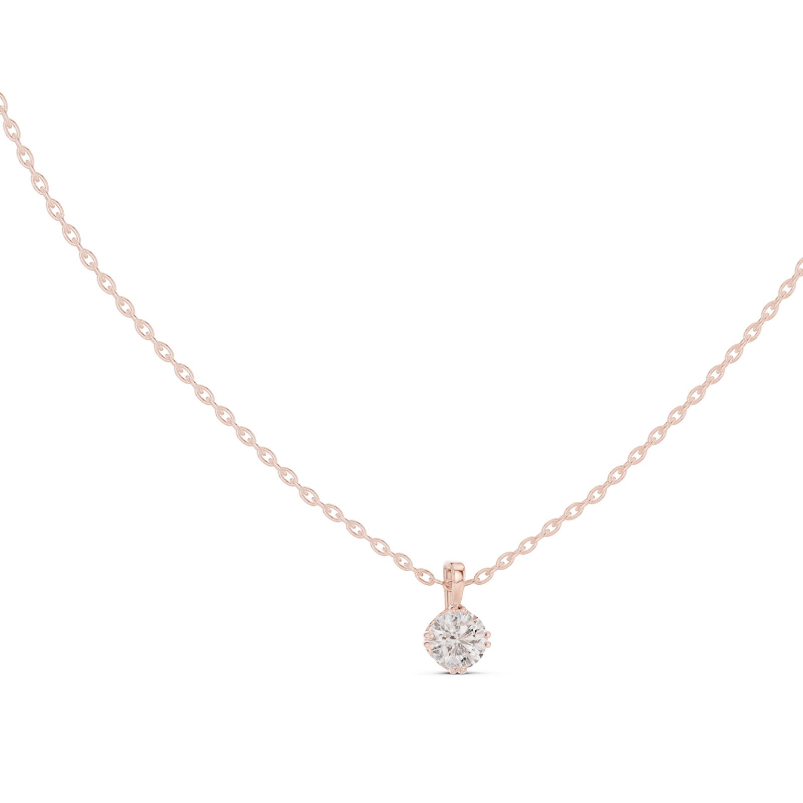 .50 Ct. Petite Round Diamond Solitaire Pendant Necklace (GPD-0038) 4