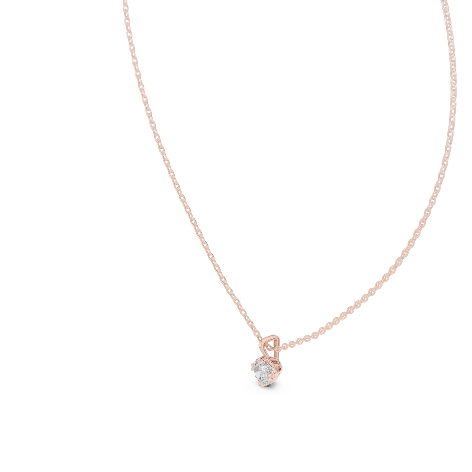 .50 Ct. Petite Round Diamond Solitaire Pendant Necklace (GPD-0038)