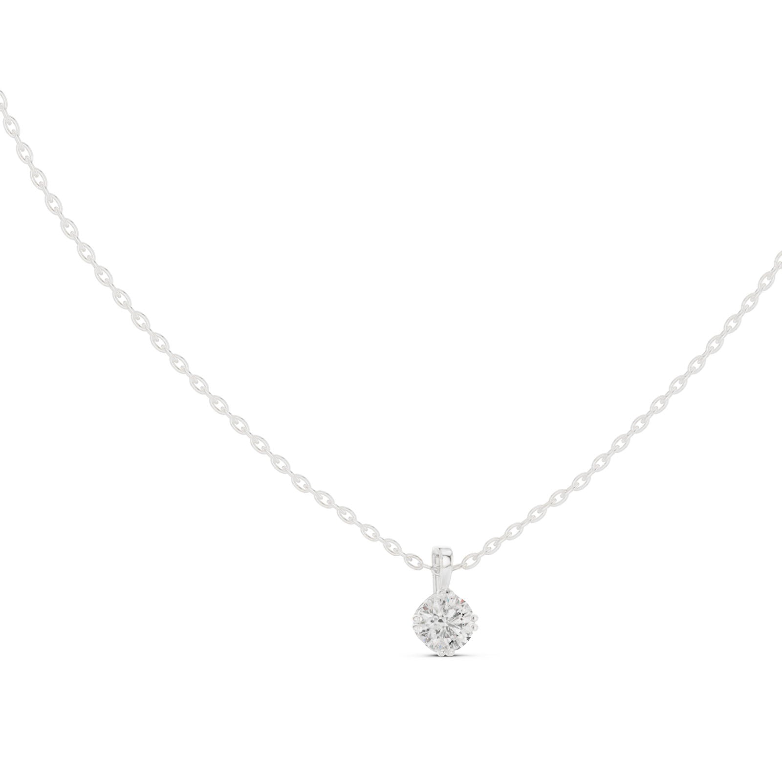 .50 Ct. Petite Round Diamond Solitaire Pendant Necklace (GPD-0038)