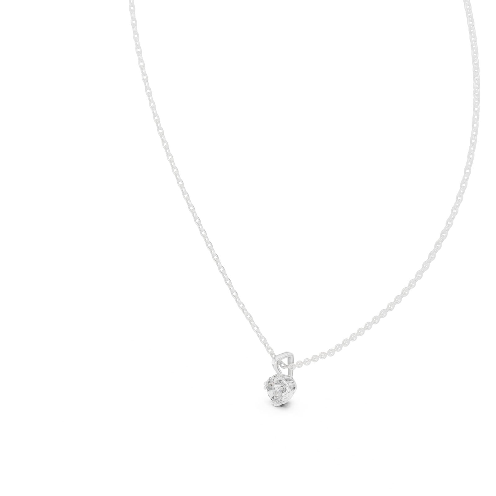 .50 Ct. Petite Round Diamond Solitaire Pendant Necklace (GPD-0038) 6