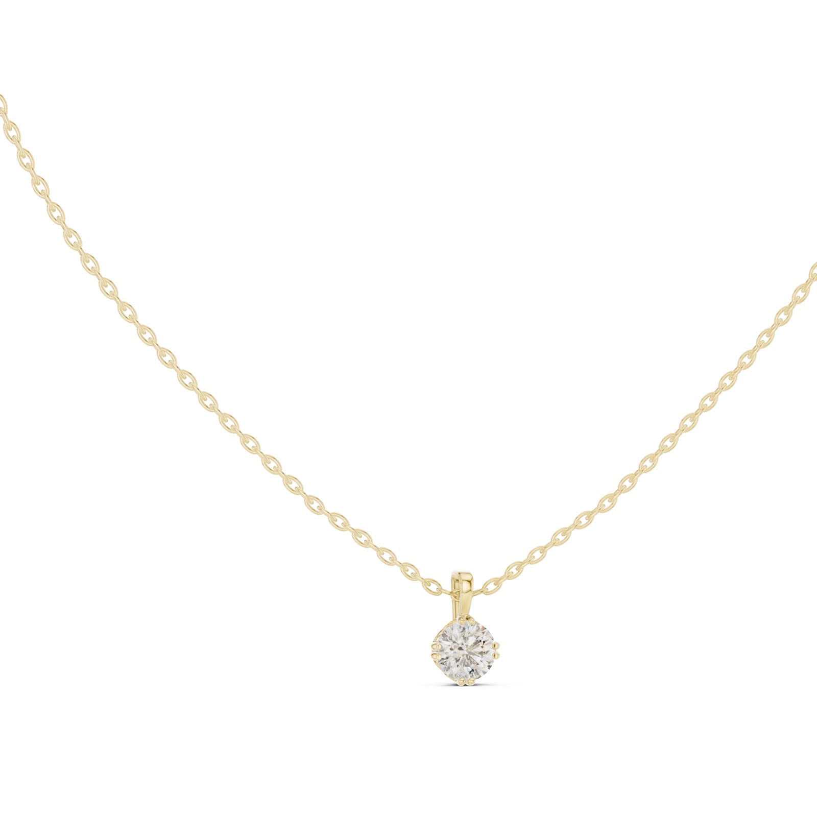 .50 Ct. Petite Round Diamond Solitaire Pendant Necklace (GPD-0038) 9