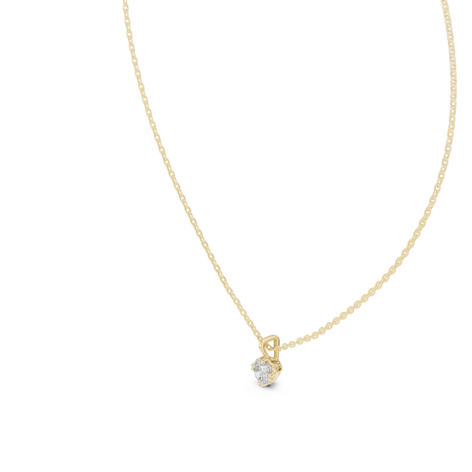 .50 Ct. Petite Round Diamond Solitaire Pendant Necklace (GPD-0038) 10