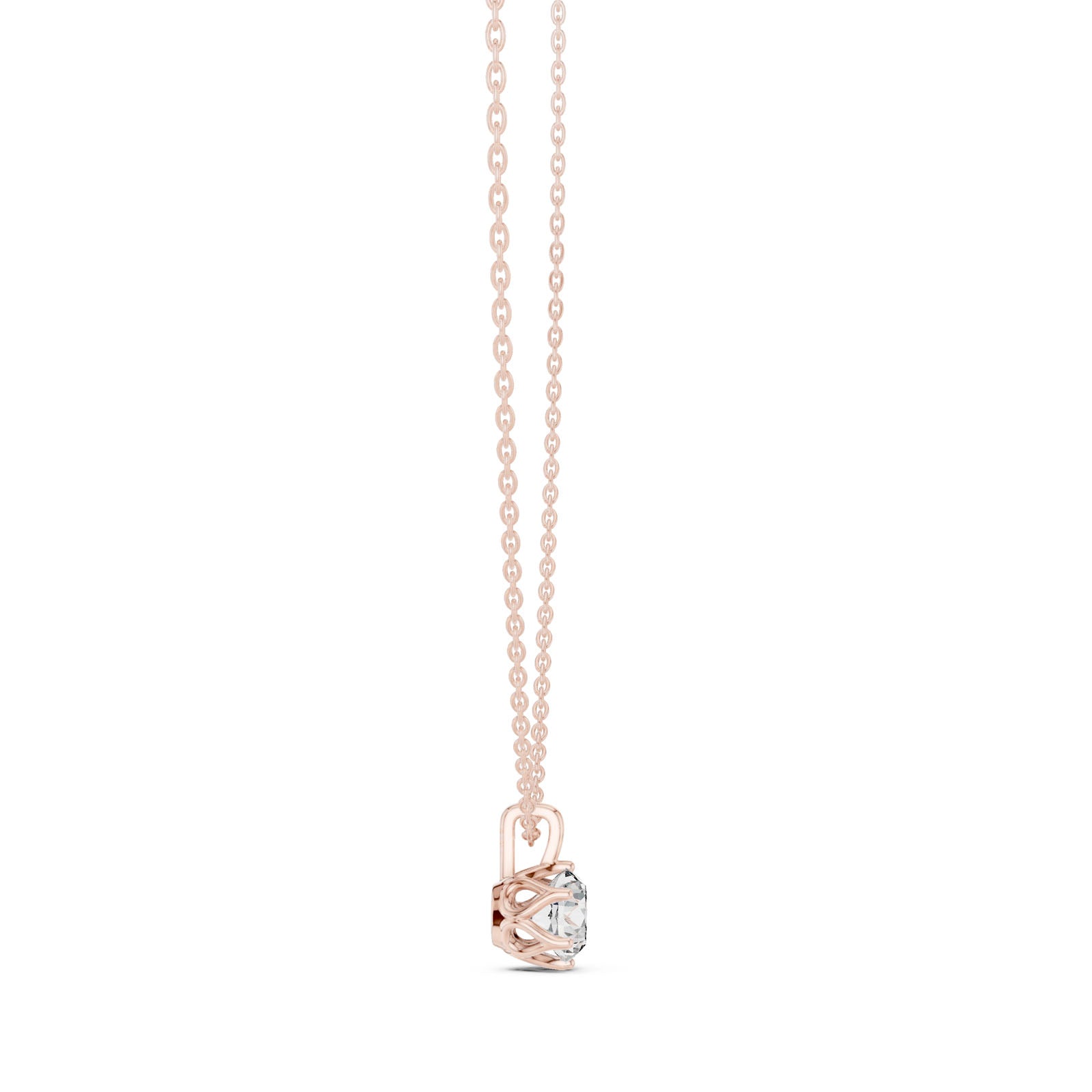 1.00 Ct. Item Header Round Diamond Solitaire Pendant with Classic Six-Prong Setting (GPD-0039) 3