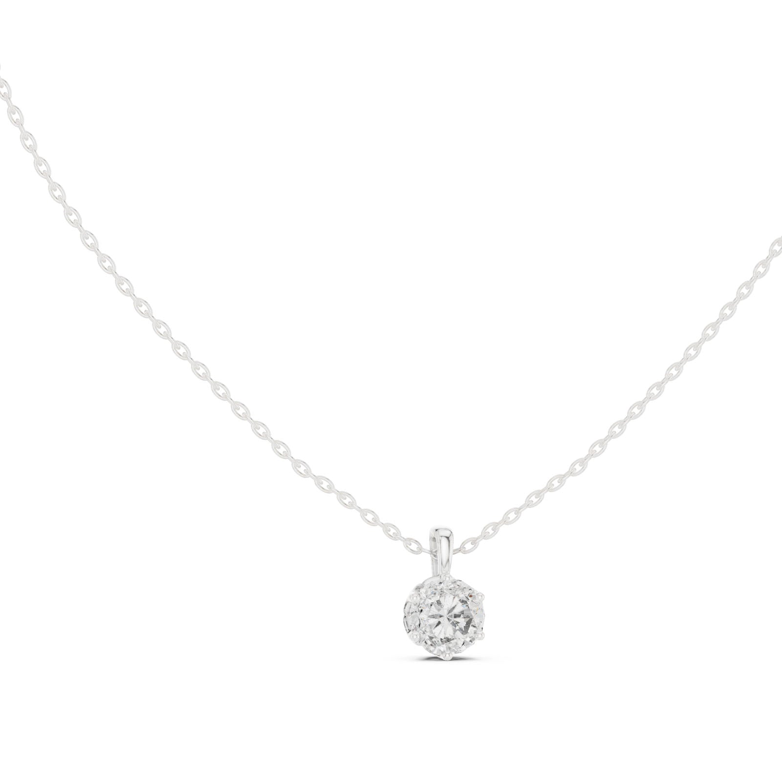 1.00 Ct. Item Header Round Diamond Solitaire Pendant with Classic Six-Prong Setting (GPD-0039)