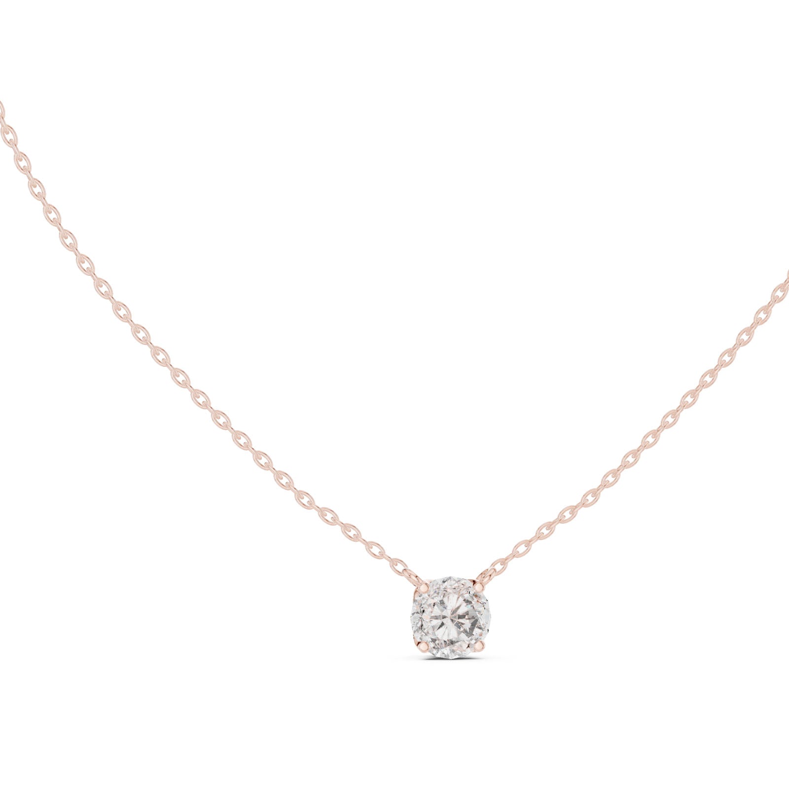 .50-1.00 Ct. Floating Round Diamond Solitaire Pendant Necklace (GPD-0040-0042) 7