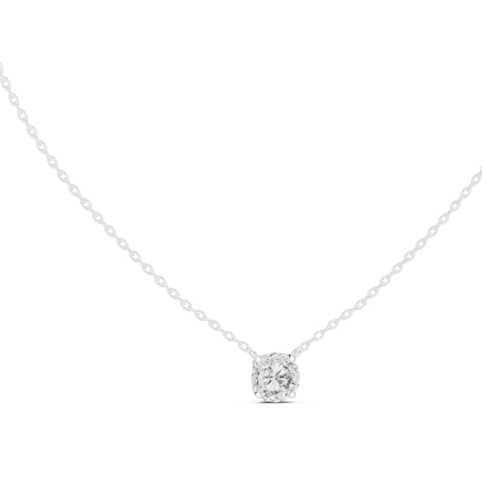 .50-1.00 Ct. Floating Round Diamond Solitaire Pendant Necklace (GPD-0040-0042)