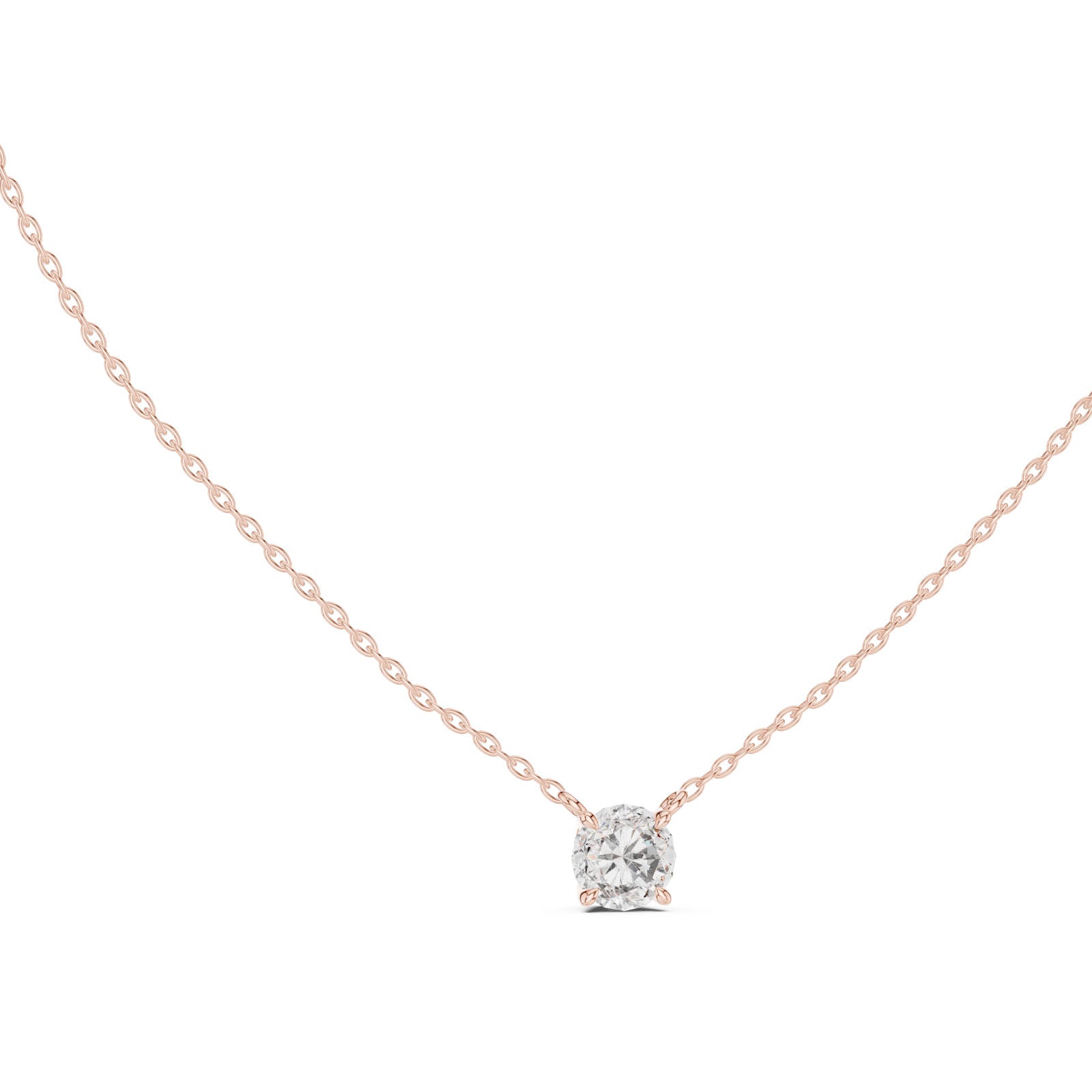 .50-1.00 Ct. Floating Round Diamond Solitaire Pendant Necklace (GPD-0043-0045) 9