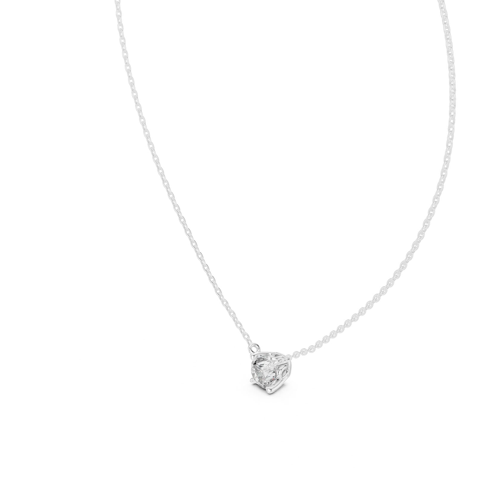 .50-1.00 Ct. Floating Round Diamond Solitaire Pendant Necklace (GPD-0043-0045) 5