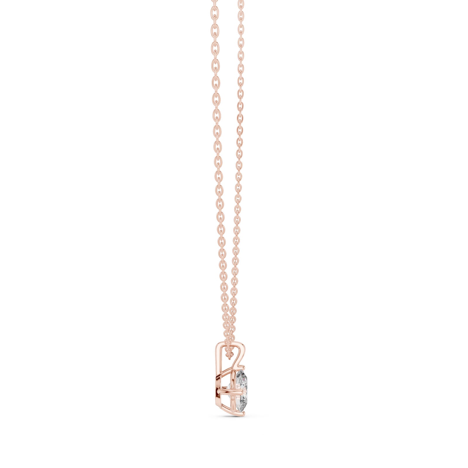 .50-1.00 Ct. Oval Diamond Solitaire Pendant Necklace (GPD-0046-0048) 3