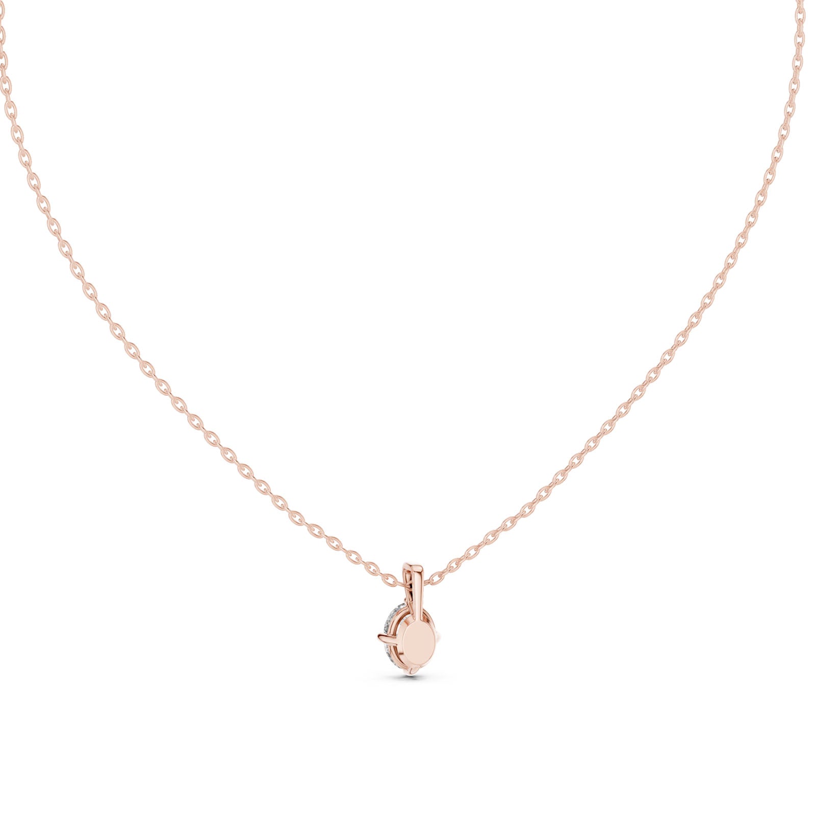 .50-1.00 Ct. Oval Diamond Solitaire Pendant Necklace (GPD-0046-0048) 6