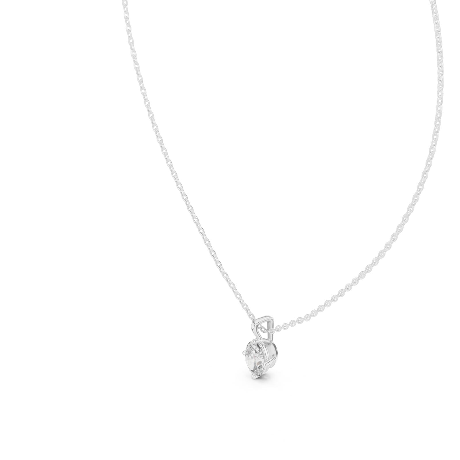 .50-1.00 Ct. Oval Diamond Solitaire Pendant Necklace (GPD-0046-0048) 5