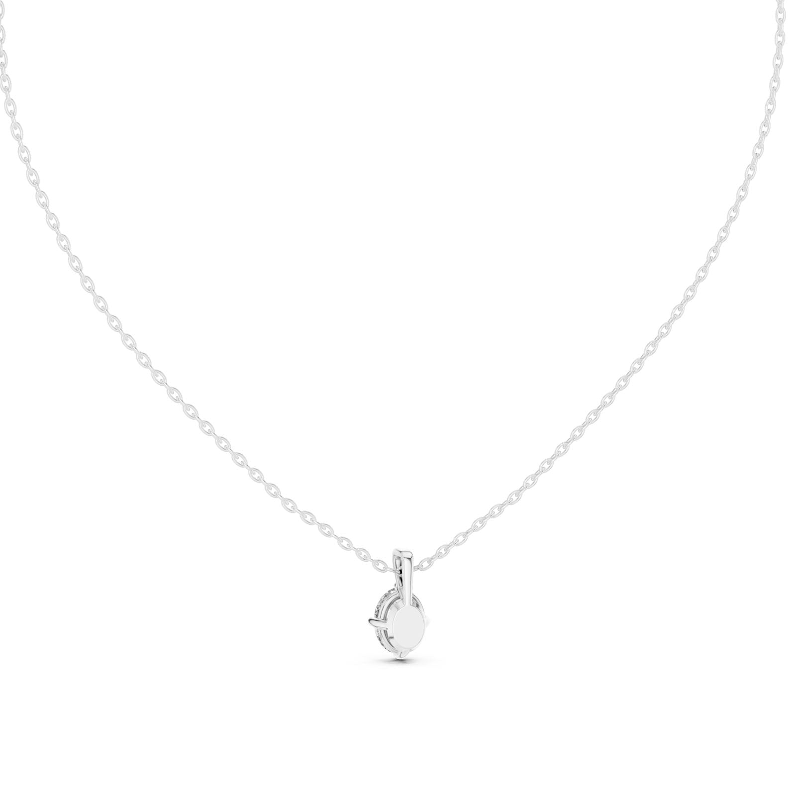 .50-1.00 Ct. Oval Diamond Solitaire Pendant Necklace (GPD-0046-0048) 8
