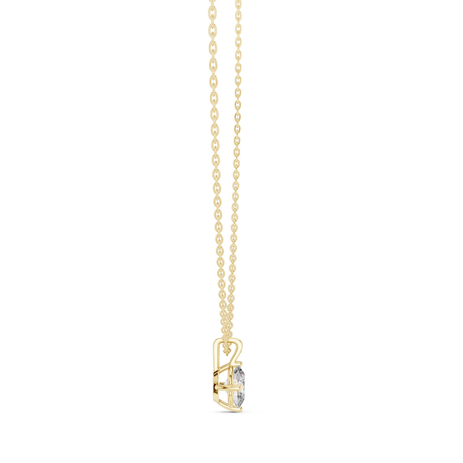 .50-1.00 Ct. Oval Diamond Solitaire Pendant Necklace (GPD-0046-0048) 9