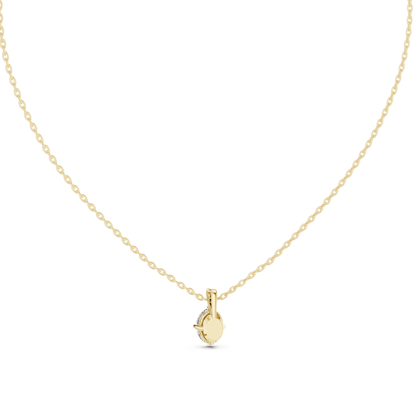 .50-1.00 Ct. Oval Diamond Solitaire Pendant Necklace (GPD-0046-0048) 10