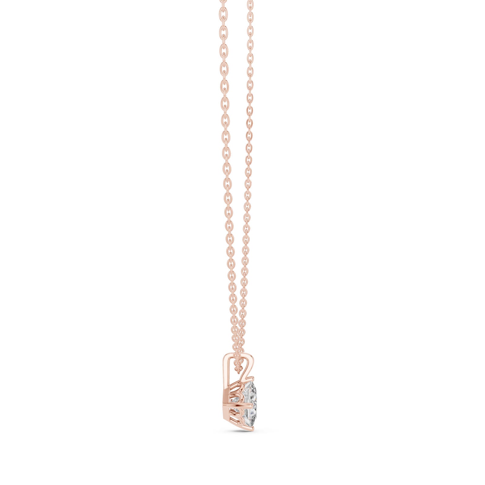 .50-1.00 Ct. Princess Cut Diamond Solitaire Pendant Necklace (GPD-0049-0051) 3