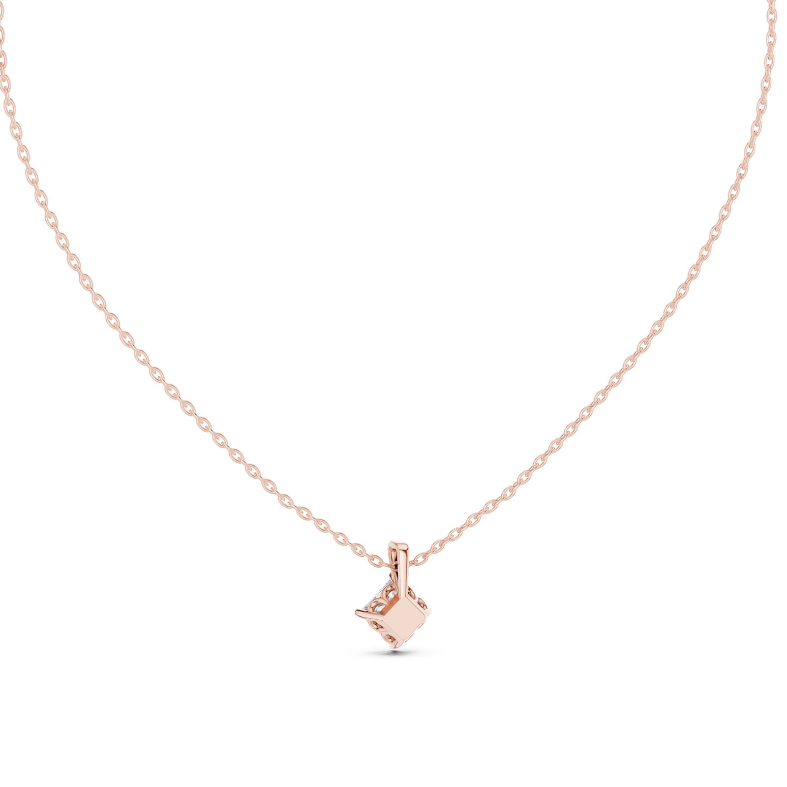 .50-1.00 Ct. Princess Cut Diamond Solitaire Pendant Necklace (GPD-0049-0051) 4