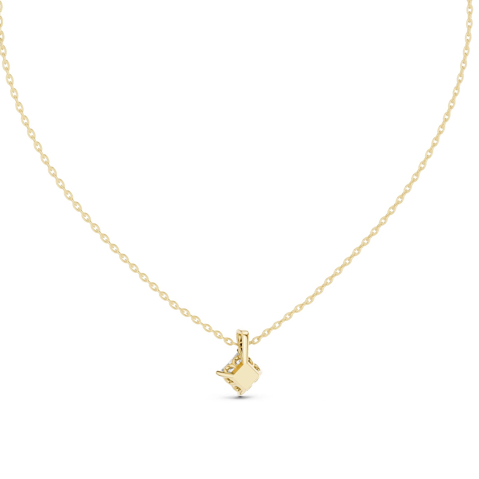 .50-1.00 Ct. Princess Cut Diamond Solitaire Pendant Necklace (GPD-0049-0051) 11