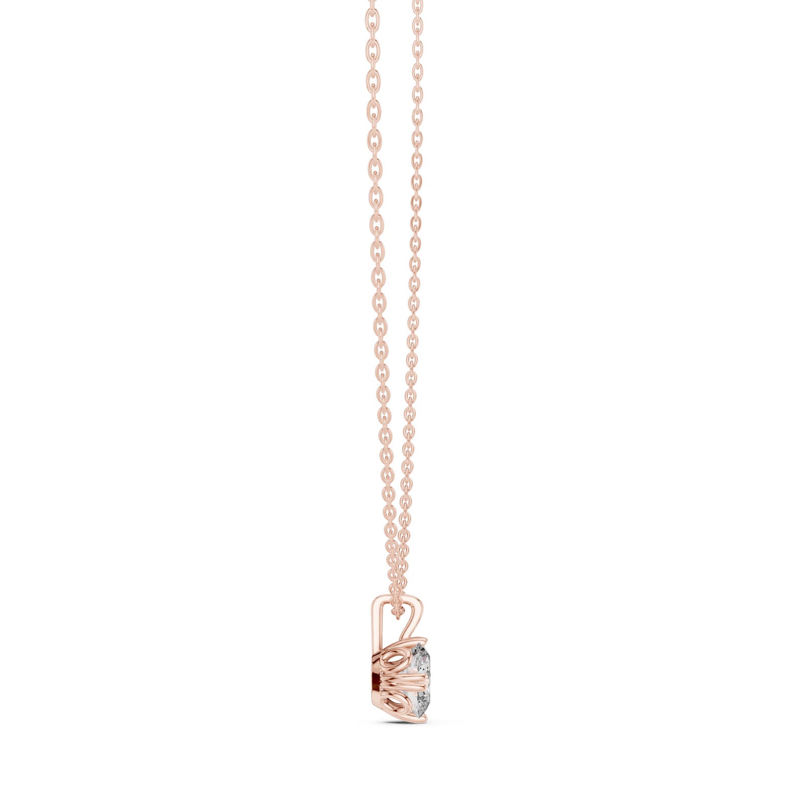 .50-1.00 Ct. Oval Diamond Solitaire Pendant Necklace (GPD-0052-0054) 11