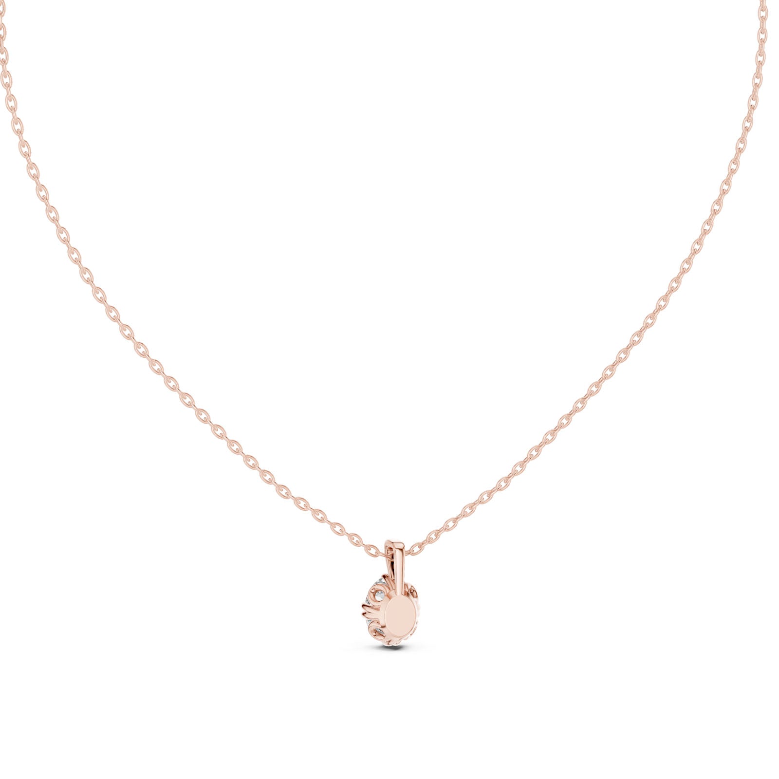 .50-1.00 Ct. Oval Diamond Solitaire Pendant Necklace (GPD-0052-0054) 12