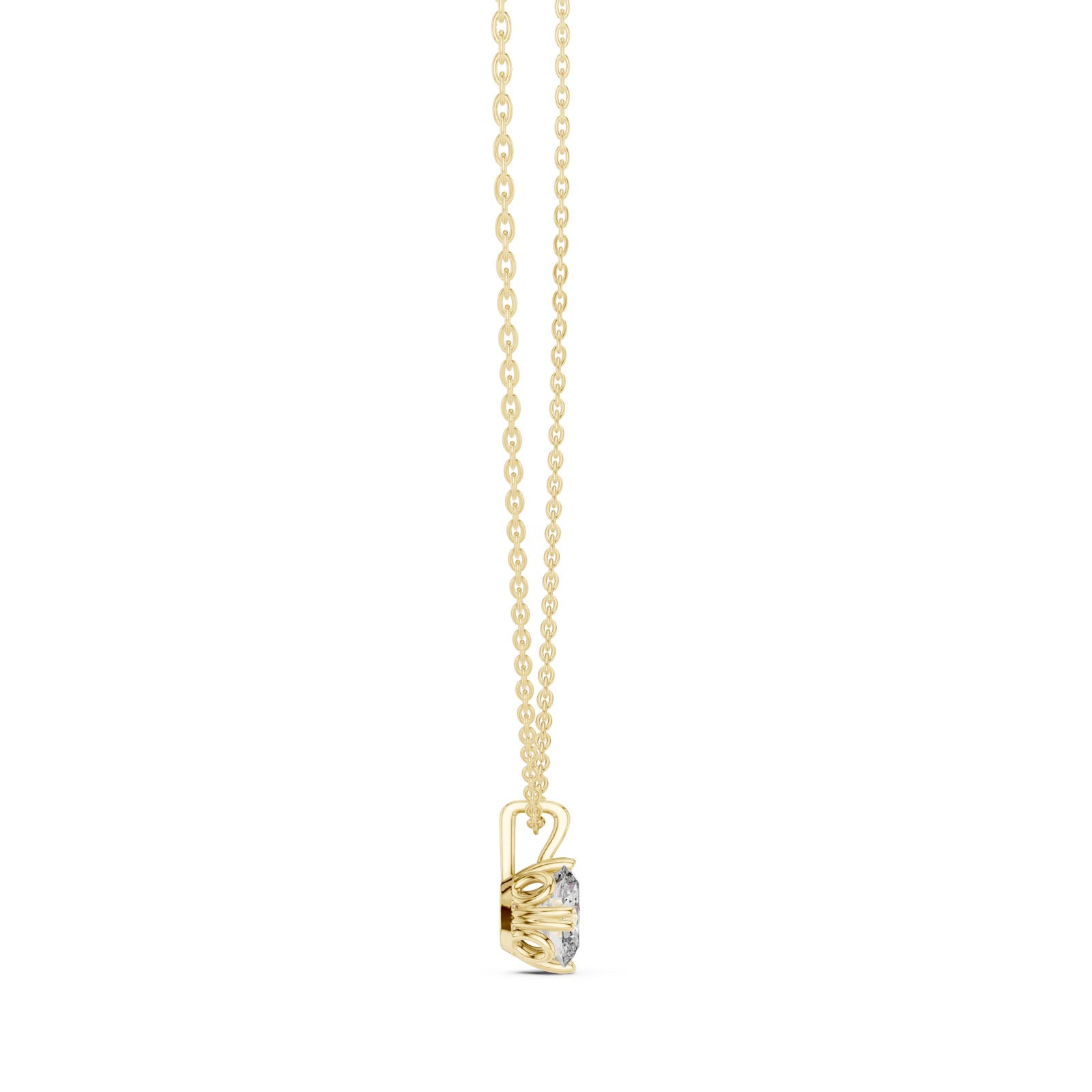 .50-1.00 Ct. Oval Diamond Solitaire Pendant Necklace (GPD-0052-0054) 3