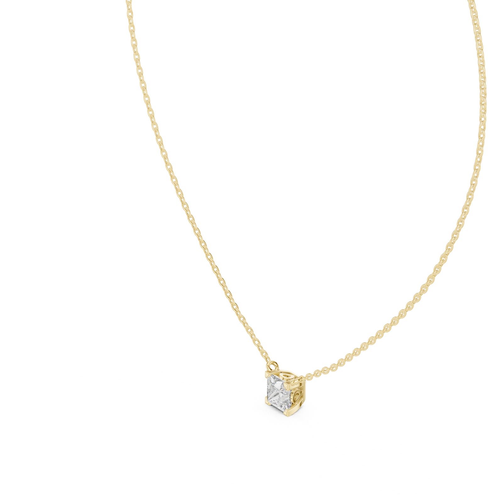 .50-1.00 Ct. Princess Cut Diamond Solitaire Pendant Necklace (GPD-0055-0057) 10