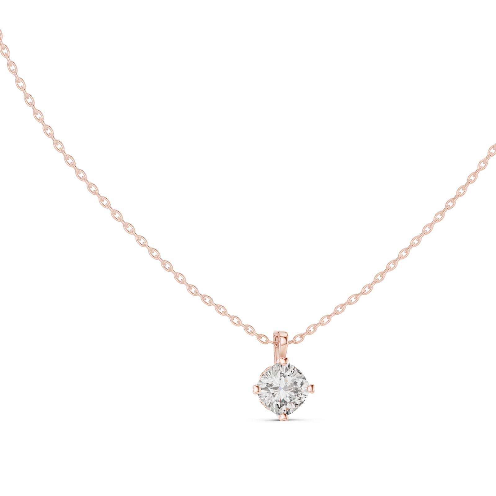 .50-1.00 Ct. Cushion Cut Diamond Solitaire Pendant Necklace (GPD-0058-0060) 4