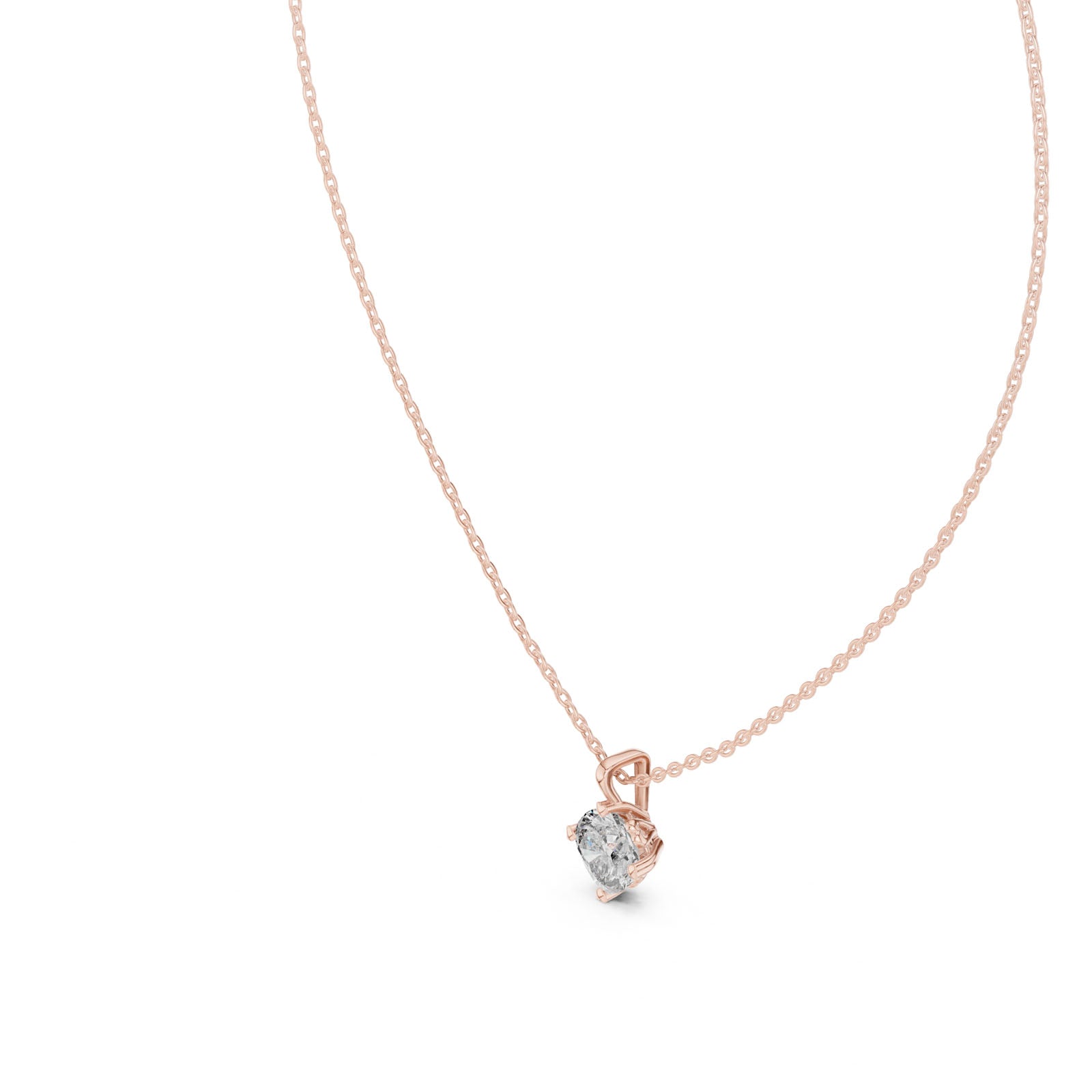 .50-1.00 Ct. Cushion Cut Diamond Solitaire Pendant Necklace (GPD-0058-0060)