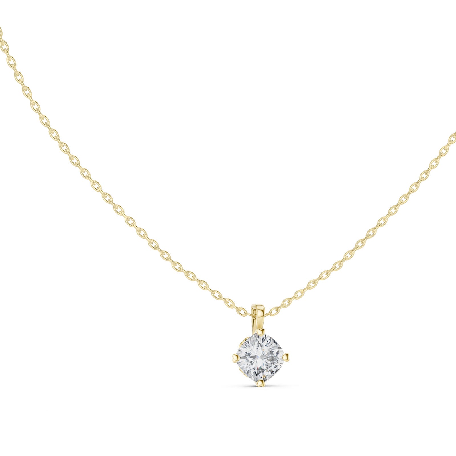 .50-1.00 Ct. Cushion Cut Diamond Solitaire Pendant Necklace (GPD-0058-0060) 7