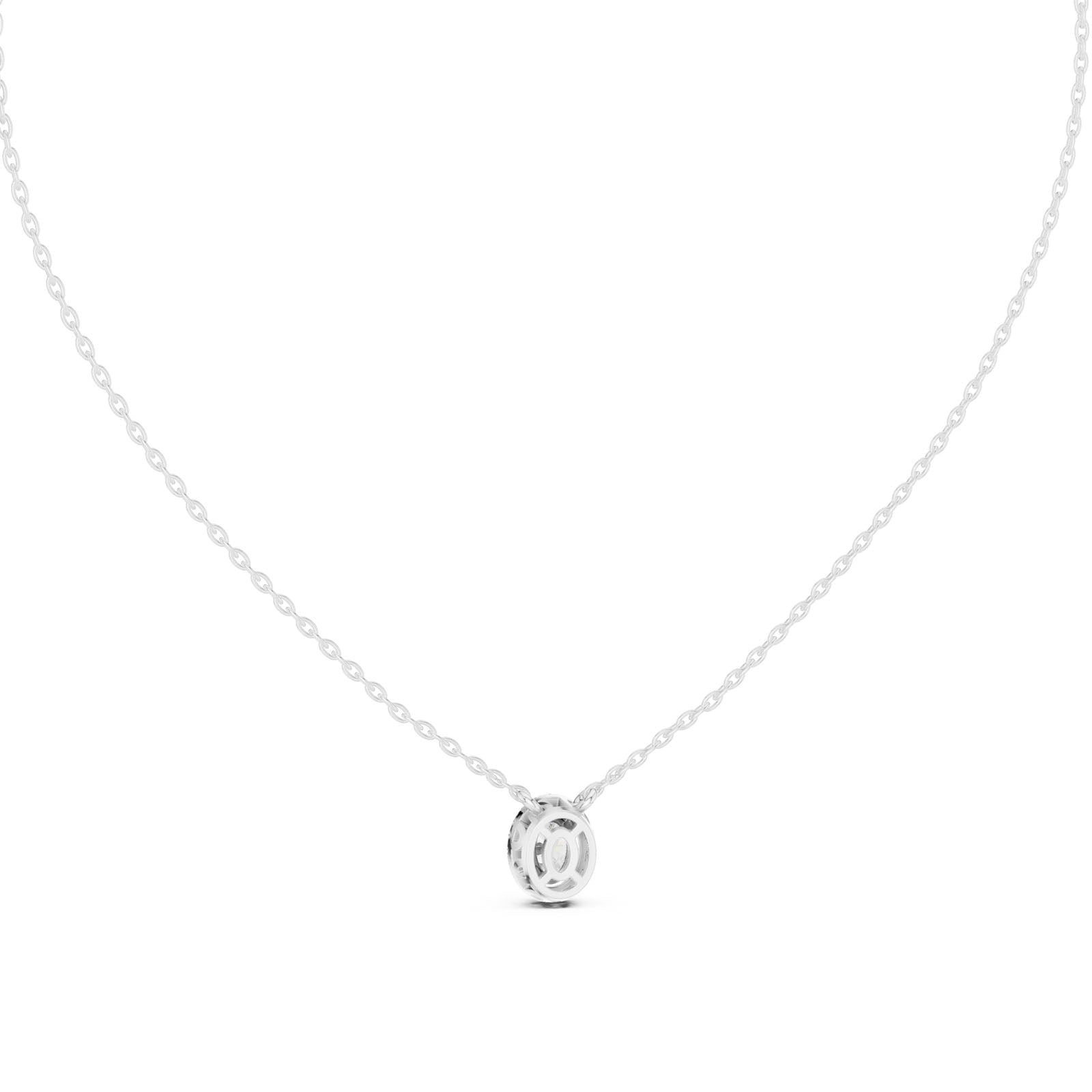 .65 Ct. Oval Cut Diamond Halo Pendant Necklace (GPD-0061) 7