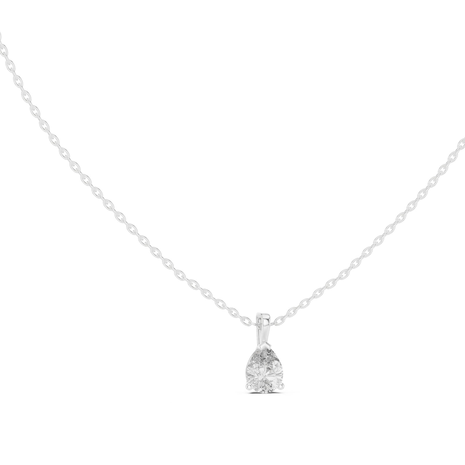 .50-1.00 Ct. Pear Cut Diamond Solitaire Pendant Necklace (GPD-0062-0064)