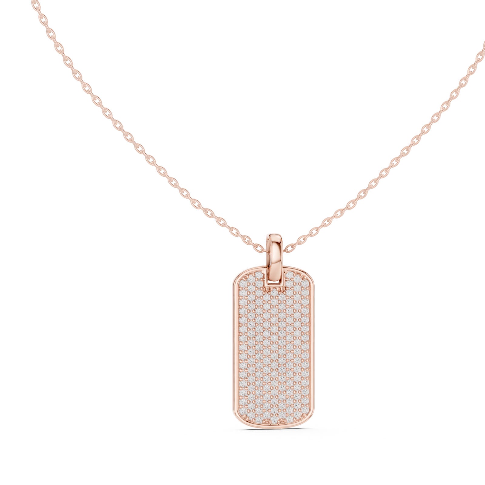 1.39 Ct. Diamond Pavé Dog Tag Pendant Necklace (GPD-0068) 9