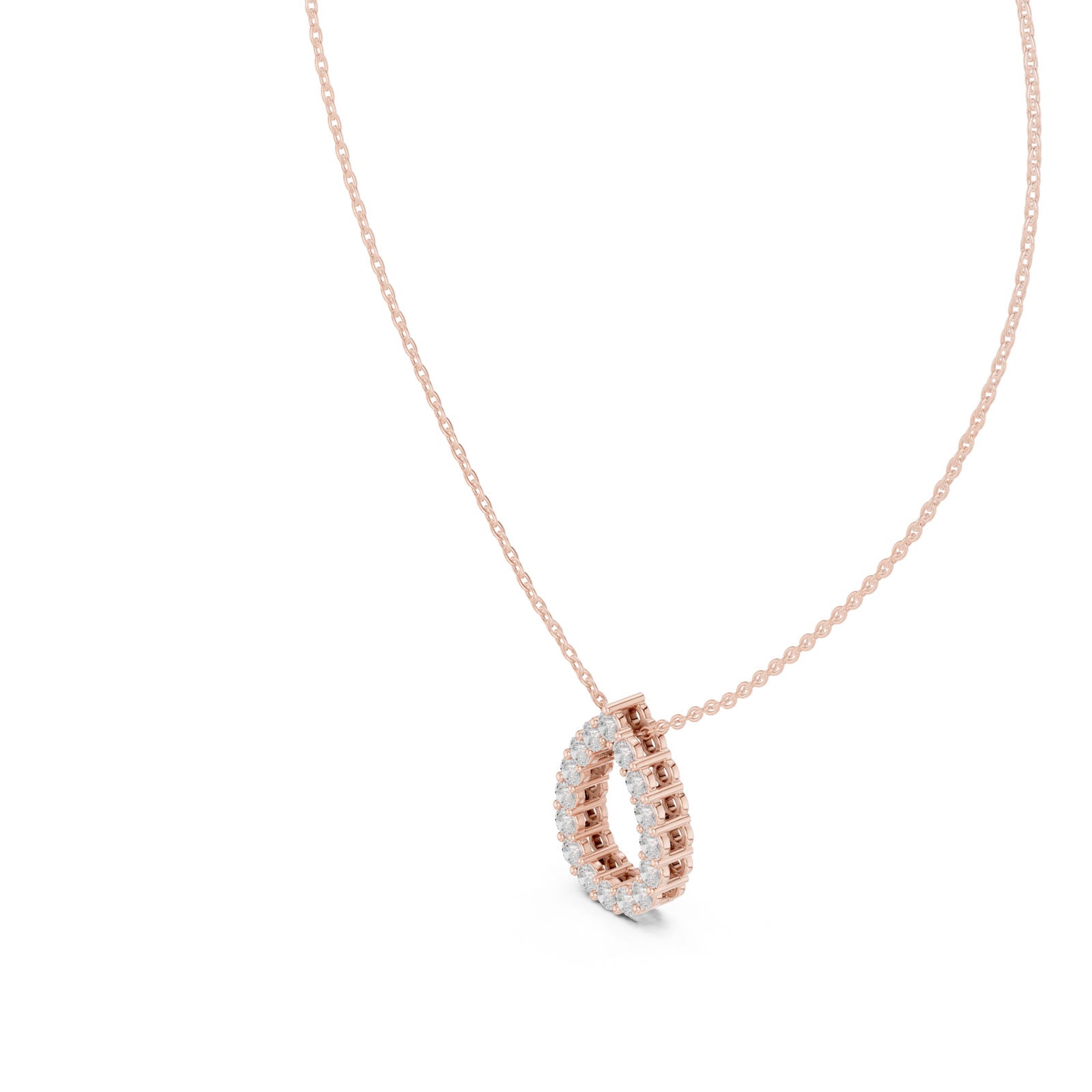 1.04 Ct. Diamond Pavé Teardrop Pendant Necklace (GPD-0069) 12