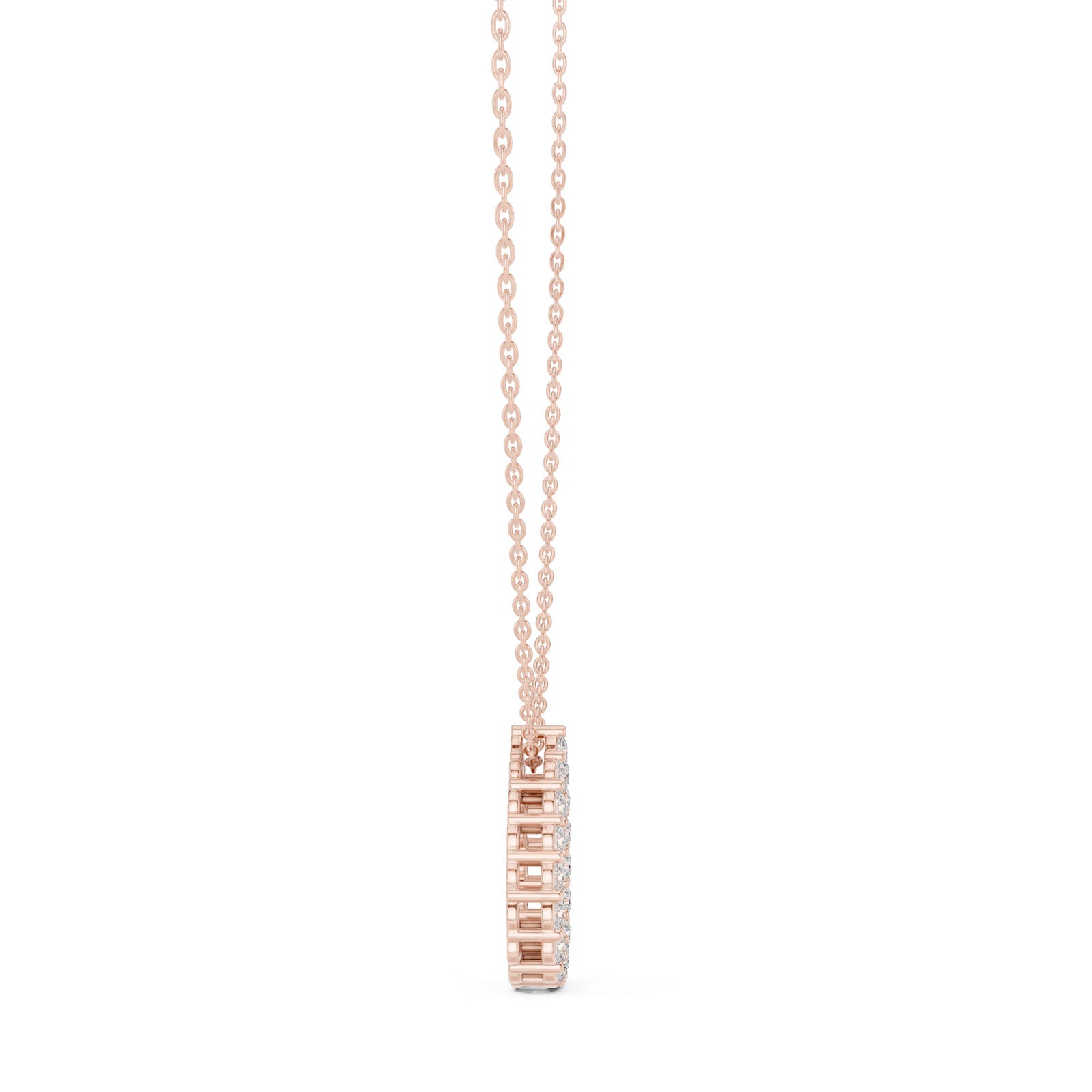 1.04 Ct. Diamond Pavé Teardrop Pendant Necklace (GPD-0069) 3
